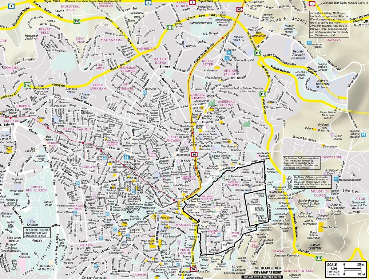 Jerusalemer Straßenkarte
