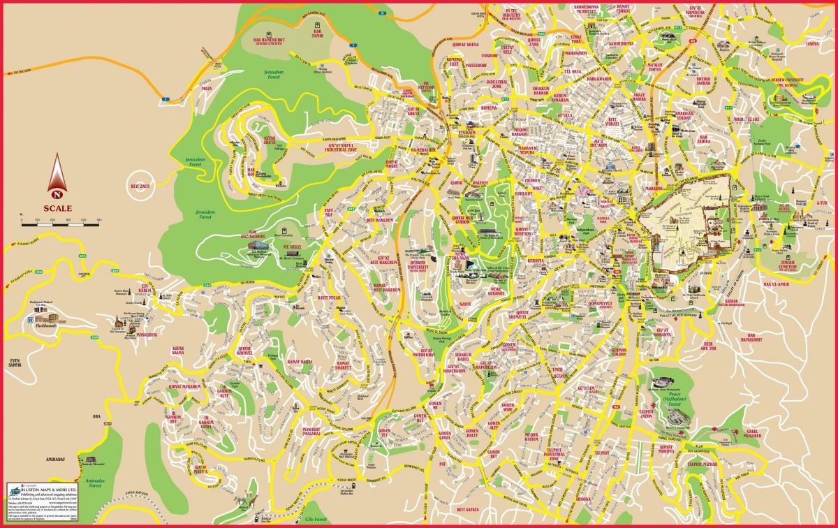 Jerusalem Besichtigungskarte