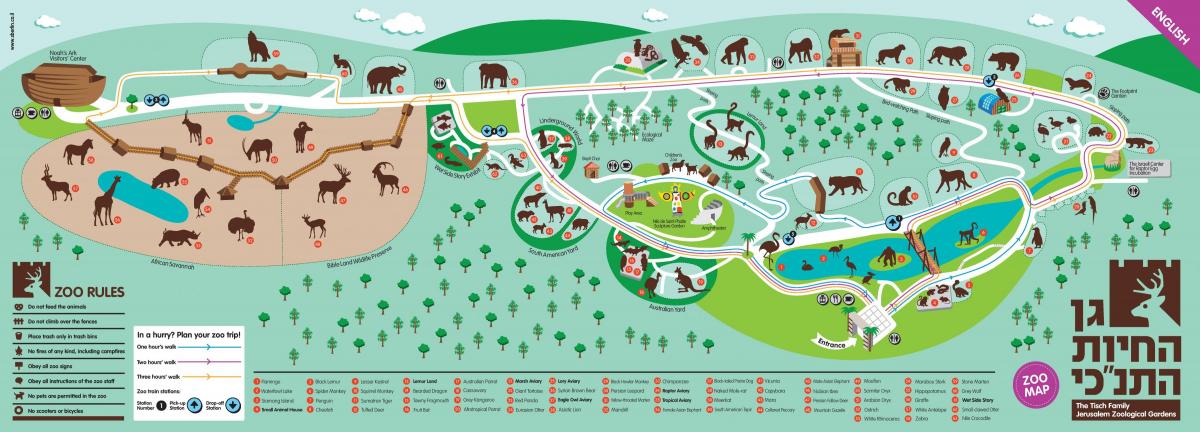 Karte des Jerusalemer Zooparks